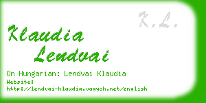 klaudia lendvai business card